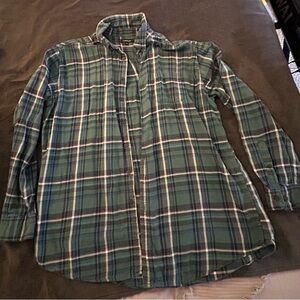 Croft & Barrow Blue and White Plaid Men's Shirt